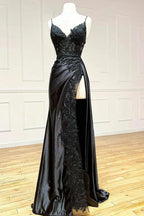 Prom Dress Sheath Black Long Appliques by Aabei Dress