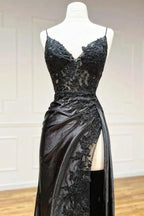 Prom Dress Sheath Black Long Appliques by Aabei Dress