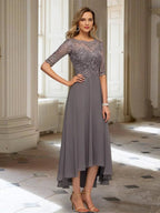 A-Line/Princess Half Sleeves Mother of the Bride Dresses with Applique by Dreamylily