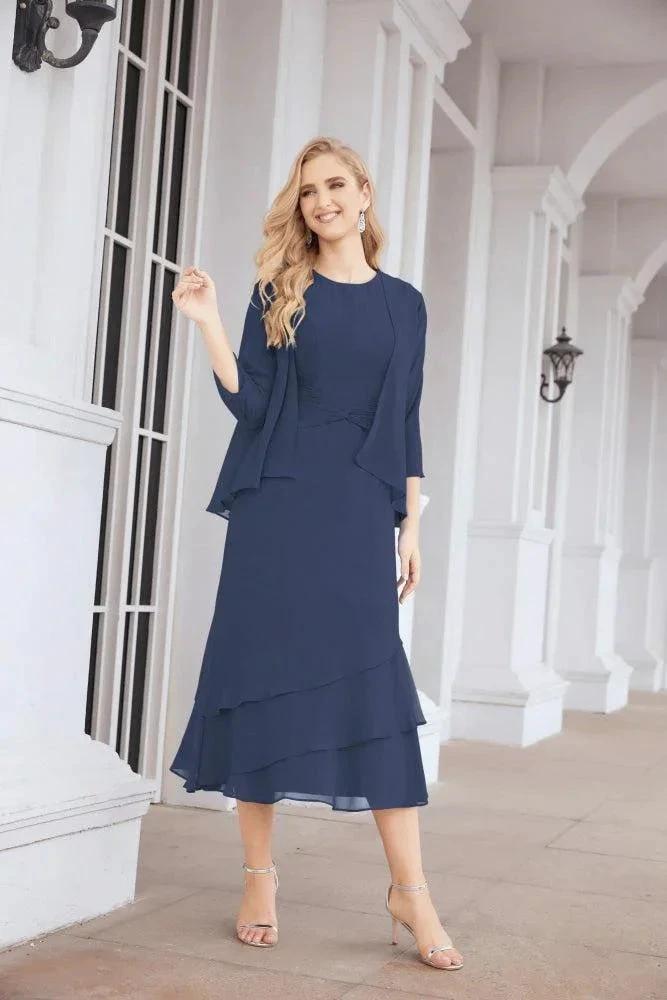 Sunnderly Two-Piece A-line Mother of The Bride Dress Formal Party Gown Dress SY28072 by numbersea