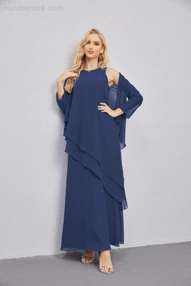 Mother of Bride Dresses with Open Front Lightweight Cardigan Formal Prom Gown 28081 by numbersea