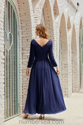 Numbersea Bridesmaid Dress Chiffon Formal Party Dress Evening Dress 28016