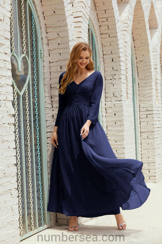 Numbersea Bridesmaid Dress Chiffon Formal Party Dress Evening Dress 28016