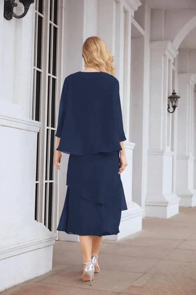 Sunnderly Two-Piece A-line Mother of The Bride Dress Formal Party Gown Dress SY28072 by numbersea
