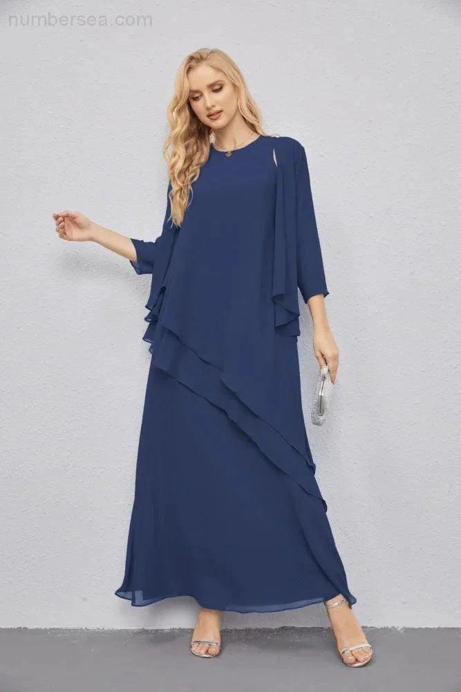 Mother of Bride Dresses with Open Front Lightweight Cardigan Formal Prom Gown 28081 by numbersea