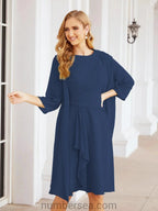 Sunnderly Mother of The Bride Dresses Prom Dress Casual Pleated Dress SY28065 by numbersea