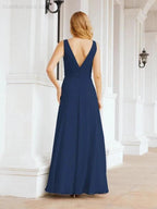 Numbersea Bridesmaid Dresses for Wedding Ruffles Long Formal Prom Gowns 28039 by numbersea