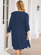 Sunnderly Mother of The Bride Dresses Prom Dress Casual Pleated Dress SY28065 by numbersea