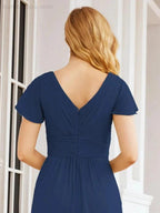 Numbersea Formal Prom Gowns for Mother of The Bride Cap Sleeves Bridesmaid Dress 28047 by numbersea