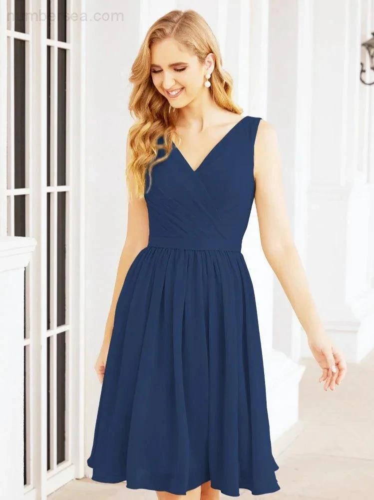 Numbersea Homecoming Dresses Knee Length Skirt V Back 28062 by numbersea