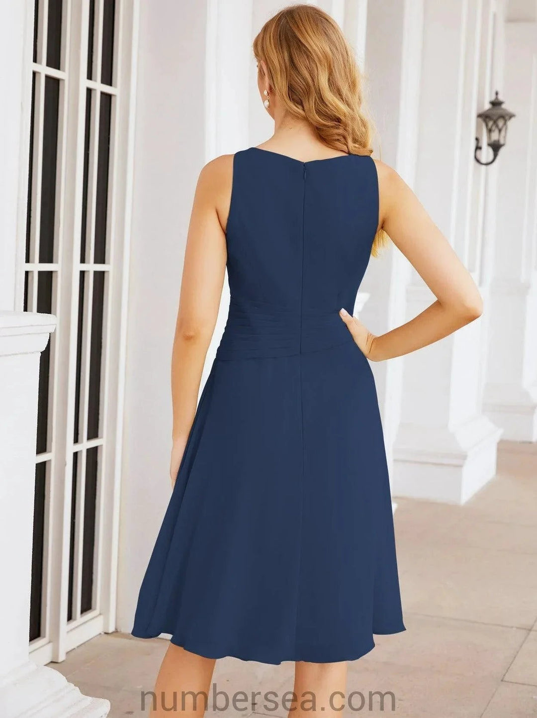 Sunnderly Mother of The Bride Dresses Prom Dress Casual Pleated Dress SY28065 by numbersea