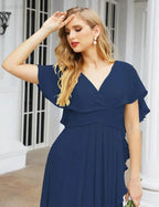 Numbersea Bridesmaid Dresses Backless Formal Prom Gowns for Evening Party Mother of The Bride Dress 28040 by numbersea