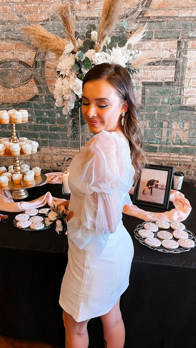 White Homecoming Dress White Party Dress Y2277 Main Image