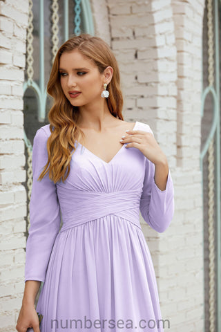 Numbersea Bridesmaid Dress Chiffon Formal Party Dress Evening Dress 28016