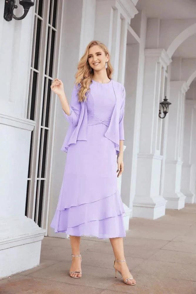 Sunnderly Two-Piece A-line Mother of The Bride Dress Formal Party Gown Dress SY28072 by numbersea