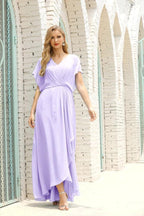 Numbersea Mother of The Bride Dresses Plus Size V-Neck Floor Length Formal Prom Dress for Wedding Guest 28020 by numbersea