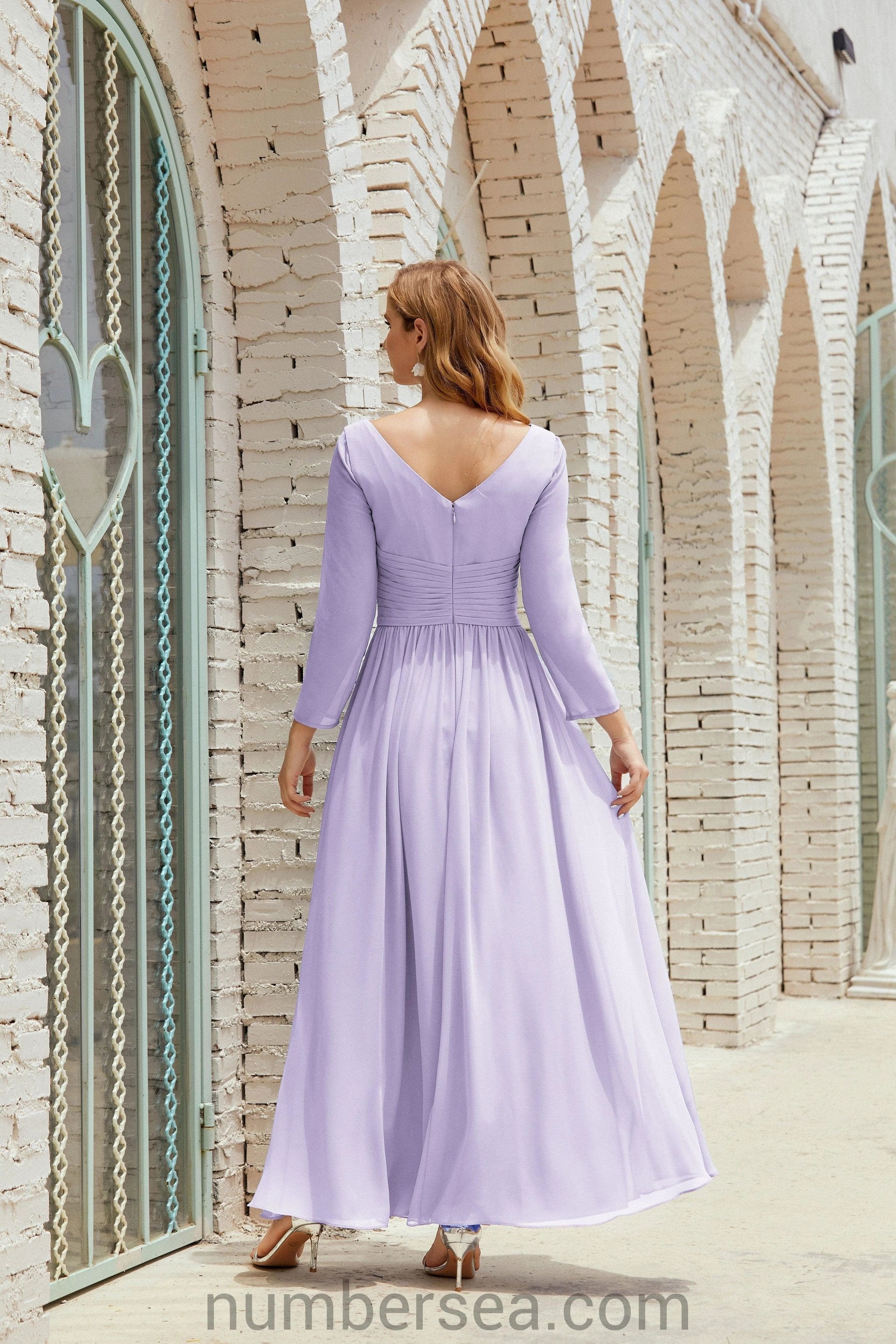 Numbersea Bridesmaid Dress Chiffon Formal Party Dress Evening Dress 28016 by numbersea