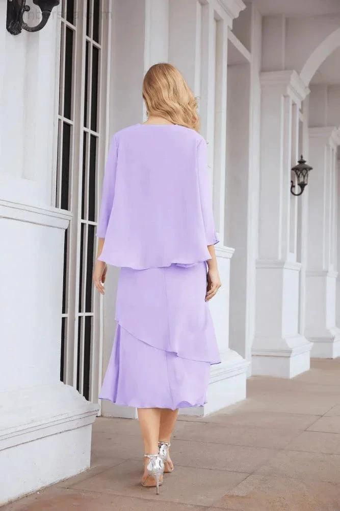 Sunnderly Two-Piece A-line Mother of The Bride Dress Formal Party Gown Dress SY28072 by numbersea