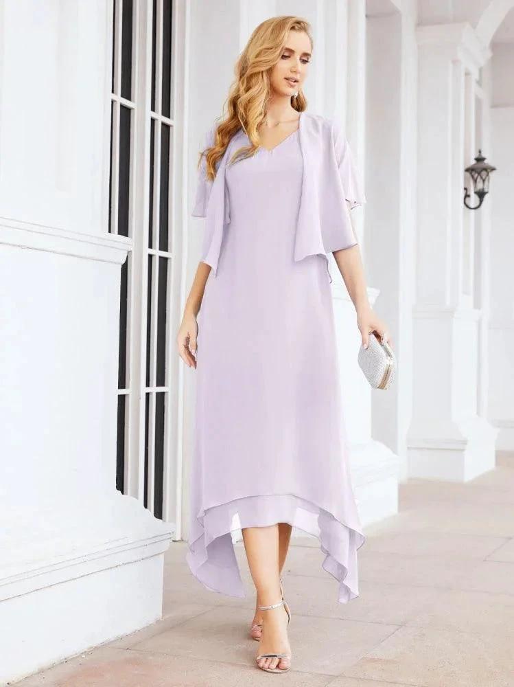 Sunnderly Two-Piece A-line Mother of The Bride Dress Formal Party Gown Dress SY28073 by numbersea