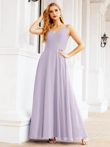 Numbersea Spaghetti Strap Bridesmaid Dresses V Neck Butterfly Back Fromal Evening Party Prom Gown 28036