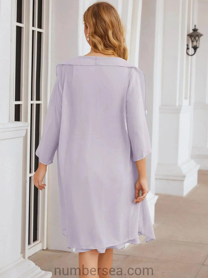 Sunnderly Mother of The Bride Dresses Prom Dress Casual Pleated Dress SY28065 by numbersea