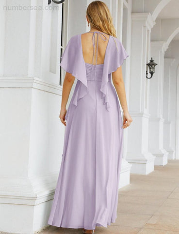 Numbersea Bridesmaid Dresses Backless Formal Prom Gowns for Evening Party Mother of The Bride Dress 28040