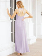 Numbersea Spaghetti Strap Bridesmaid Dresses V-Neck Long A-Line Formal Prom Gowns 28063 by numbersea