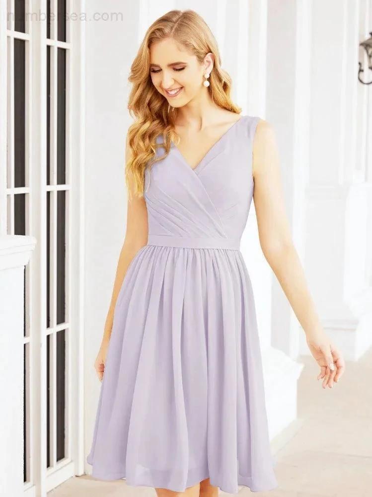 Numbersea Homecoming Dresses Knee Length Skirt V Back 28062 by numbersea