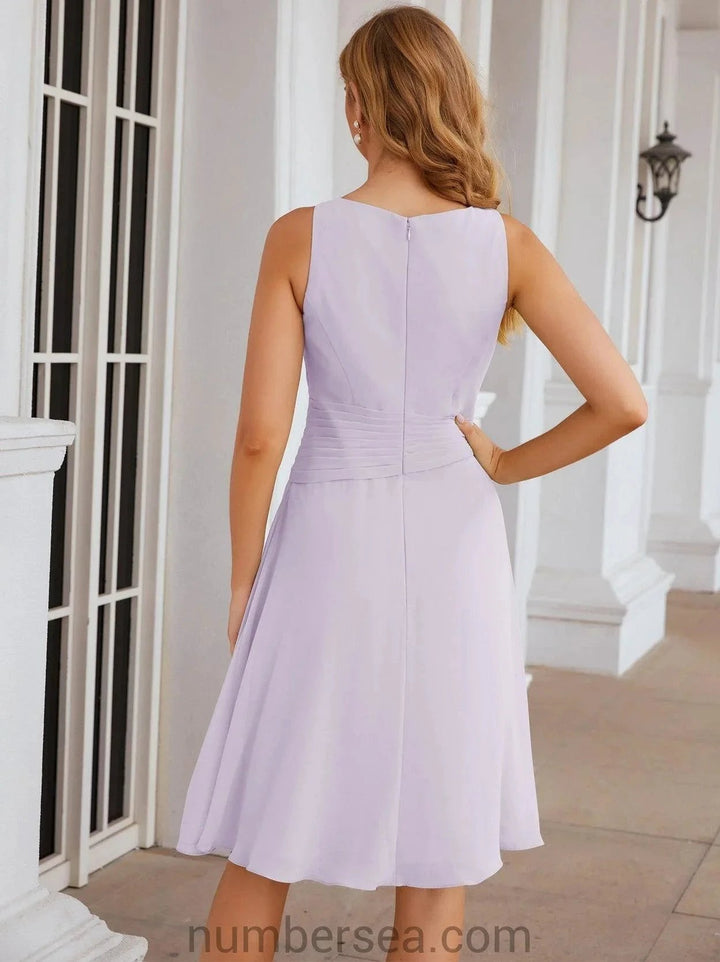 Sunnderly Mother of The Bride Dresses Prom Dress Casual Pleated Dress SY28065 by numbersea
