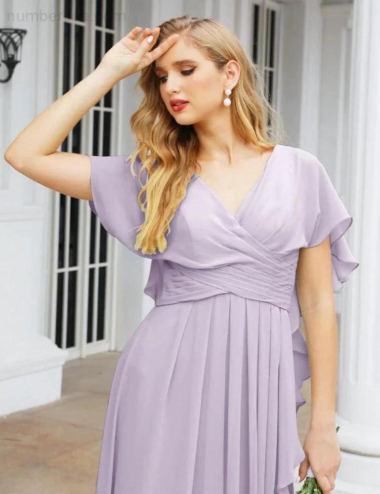 Numbersea Bridesmaid Dresses Backless Formal Prom Gowns for Evening Party Mother of The Bride Dress 28040 by numbersea