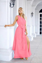 Ladies Chiffon One Shoulder Bridesmaid Evening Dress Wedding Party Evening Dress 28133 by numbersea