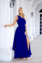 Ladies Chiffon One Shoulder Bridesmaid Evening Dress Wedding Party Evening Dress 28133 by numbersea
