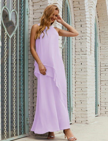Chiffon Long Plus Size Mother of Bride Dresses Formal Bridesmaid Prom Gown SY28019