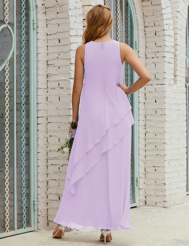 Chiffon Long Plus Size Mother of Bride Dresses Formal Bridesmaid Prom Gown SY28019