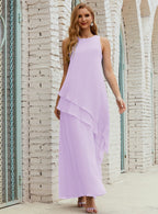 Chiffon Long Plus Size Mother of Bride Dresses Formal Bridesmaid Prom Gown SY28019