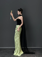 Vintage Strapless Satin Mermaid Prom Dress Long Evening Dress Y8593 by simplepromdress
