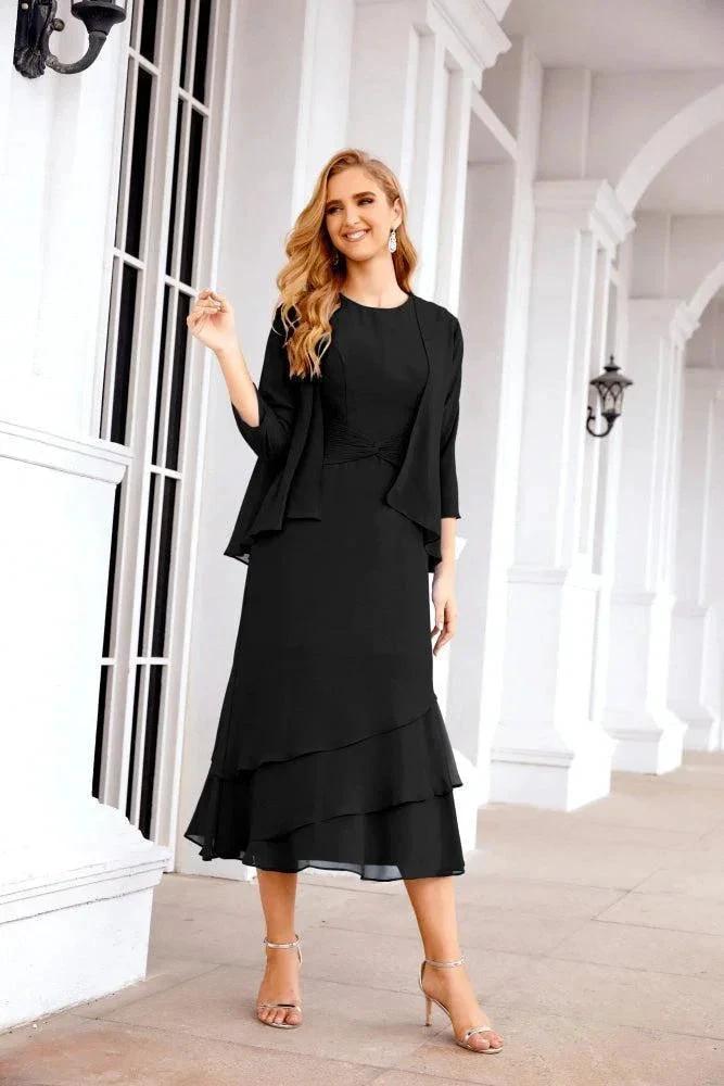 Sunnderly Two-Piece A-line Mother of The Bride Dress Formal Party Gown Dress SY28072 by numbersea
