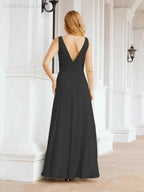 Numbersea Bridesmaid Dresses for Wedding Ruffles Long Formal Prom Gowns 28039 by numbersea