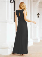 Formal Prom Gown Elegant V-Neck Sleeveless Bridesmaid Dresses for Wedding Party 28037 by numbersea