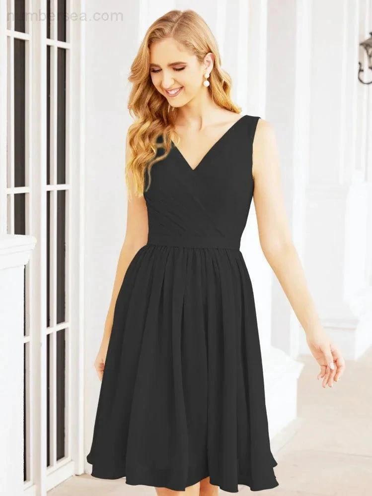 Numbersea Homecoming Dresses Knee Length Skirt V Back 28062 by numbersea