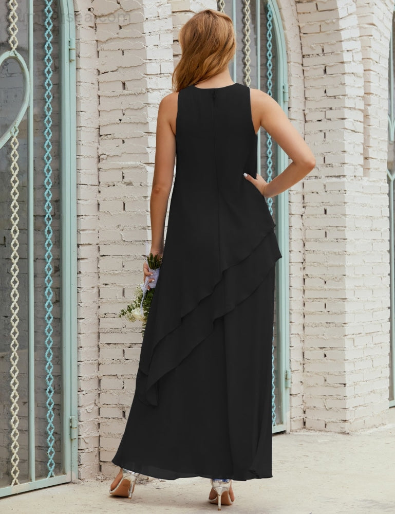 Chiffon Long Plus Size Mother of Bride Dresses Formal Bridesmaid Prom Gown SY28019