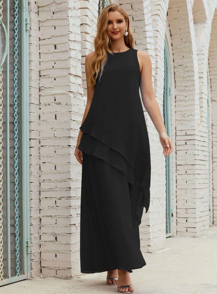 Chiffon Long Plus Size Mother of Bride Dresses Formal Bridesmaid Prom Gown SY28019