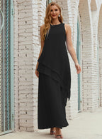 Chiffon Long Plus Size Mother of Bride Dresses Formal Bridesmaid Prom Gown SY28019