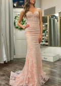 Michaela |Mermaid Sweetheart Sequined Lace Long Prom Dress by KissProm