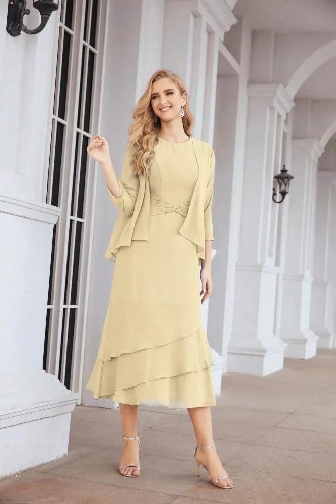 Sunnderly Two-Piece A-line Mother of The Bride Dress Formal Party Gown Dress SY28072 by numbersea
