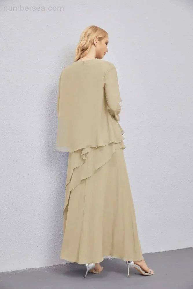 Mother of Bride Dresses with Open Front Lightweight Cardigan Formal Prom Gown 28081 by numbersea