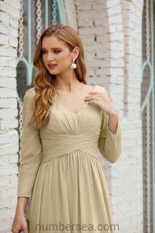 Numbersea Bridesmaid Dress Chiffon Formal Party Dress Evening Dress 28016