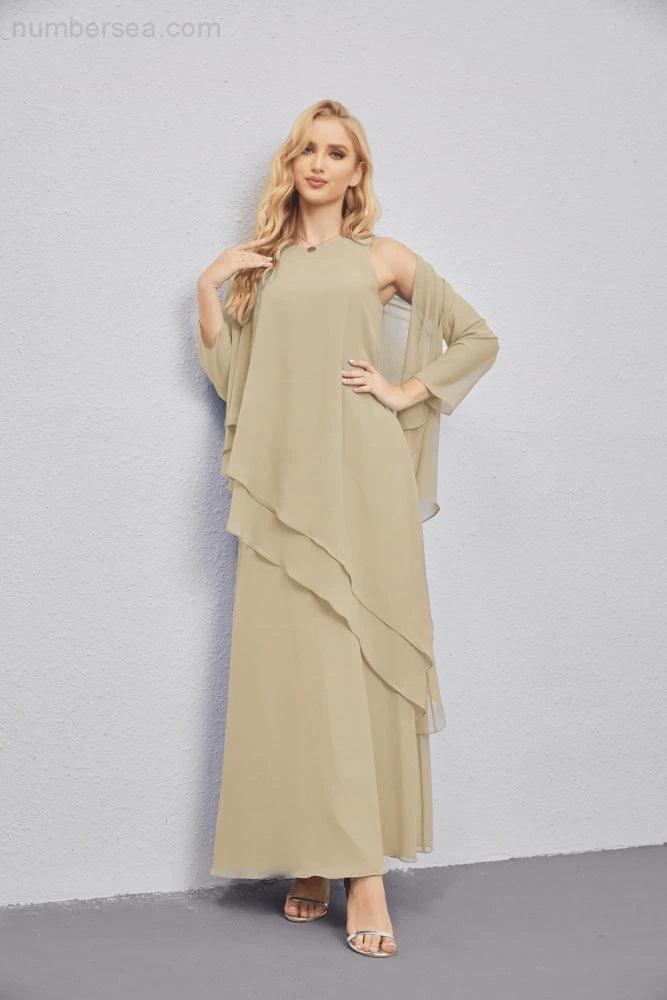 Mother of Bride Dresses with Open Front Lightweight Cardigan Formal Prom Gown 28081 by numbersea