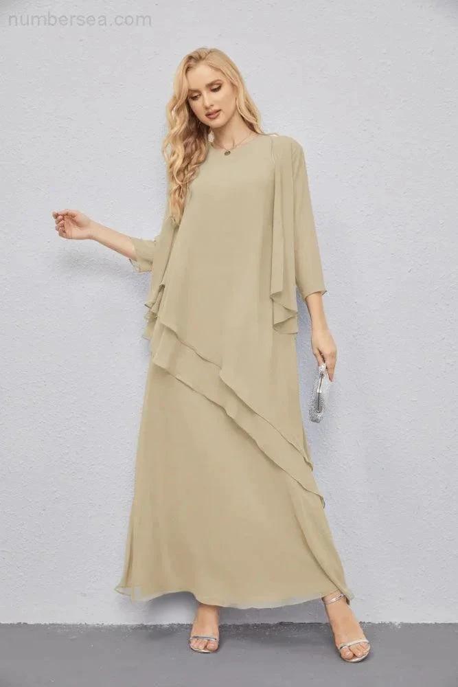 Mother of Bride Dresses with Open Front Lightweight Cardigan Formal Prom Gown 28081 by numbersea