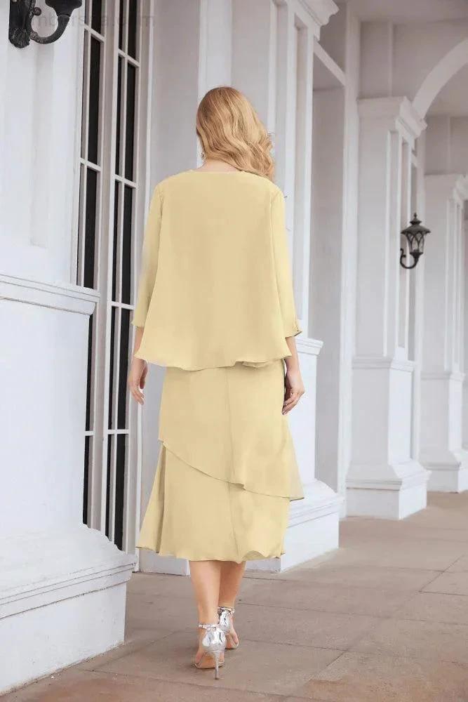Sunnderly Two-Piece A-line Mother of The Bride Dress Formal Party Gown Dress SY28072 by numbersea